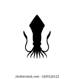 squid silhouette vector illustration of squid