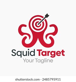 Squid Target Logo Vector Template Design. Good for Business, Start up, Agency, and Organization