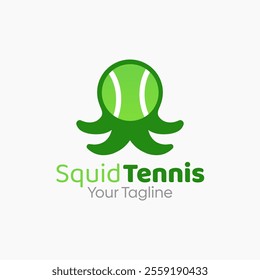 Squid Tennis Logo Design Template. Good for Business, Agency, Community and Organization.