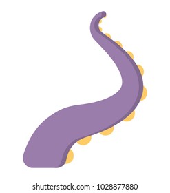 
Squid tentacle , seafood flat icon
