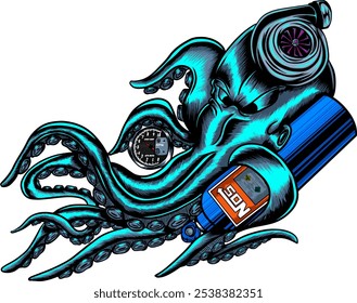 squid with turbo on the head