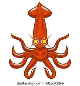 squid vector cartoon clipart graphic design