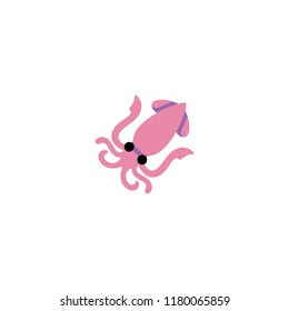 Squid vector flat illustration