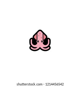 Squid vector flat illustration