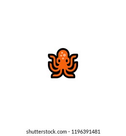 Squid vector flat isolated icon