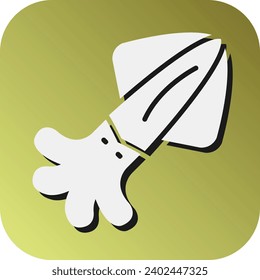 Squid Vector Glyph Gradient Background Icon For Personal And Commercial Use.
