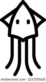 squid  Vector illustration on a transparent background. Premium quality symmbols. Thin line vector icons for concept and graphic design.