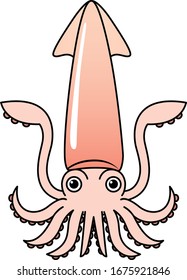 Squid vector, it is light orange.