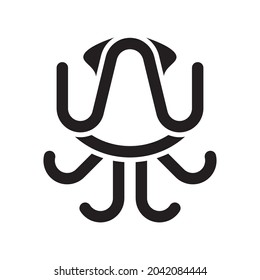 Squid vector logo icon design
