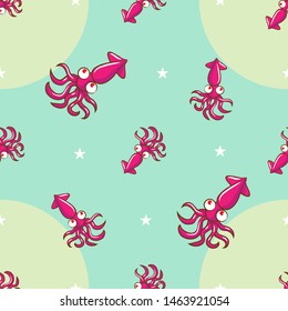 Squid vector pattern graphic design