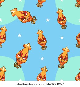 Squid vector pattern graphic design