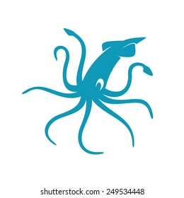 Squid vector silhouette