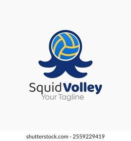 Squid Volley Logo Design Template. Good for Business, Agency, Community and Organization.