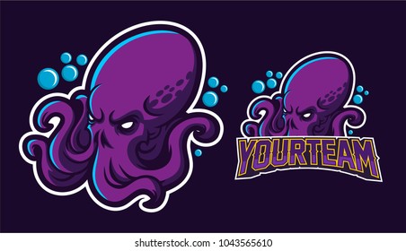 Squid/kraken/octopus Mascot Logo Design For Sport Team