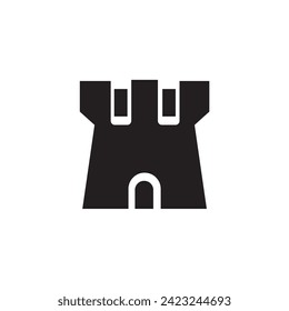 squidward castle logo design icon.