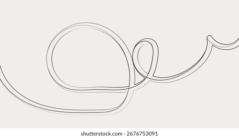 Abstract Minimalist papel de parede moderno abstrato impressão. Divertida ilustração de rabiscar linha. Repetindo loops divertidos.