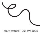 Squiggle Curly Line. Decorative Design Element. vector file illustration.