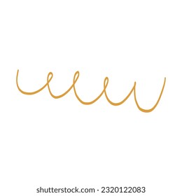 Squiggle Curly Line. Decorative Design Element