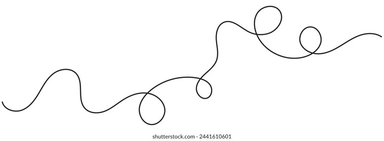 Squiggle Curly Line. Decorative Design Element. vector file illustration. EPS 10