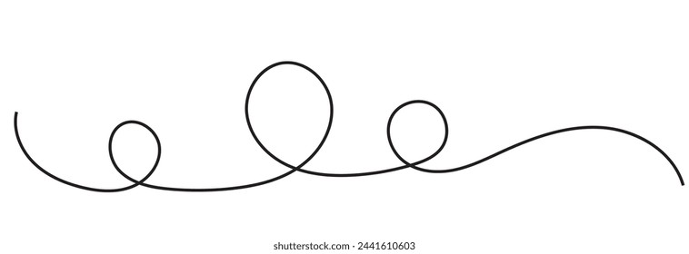 Squiggle Curly Line. Decorative Design Element. vector file illustration. EPS 10