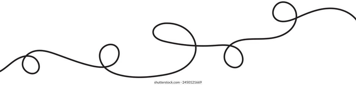 Squiggle Curly Line. Decorative Design Element. vector file illustration. EPS 10