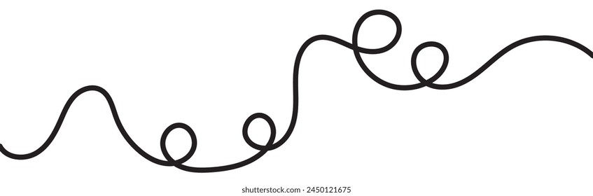 Squiggle Curly Line. Decorative Design Element. vector file illustration. EPS 10