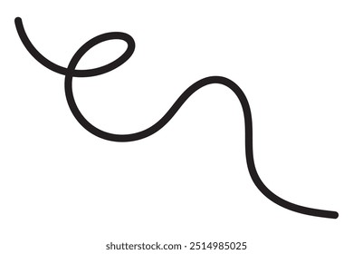 Squiggle Curly Line. Decorative Design Element. vector file illustration.