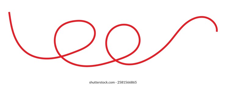 Squiggle Curly Line. Decorative Design Element. eps