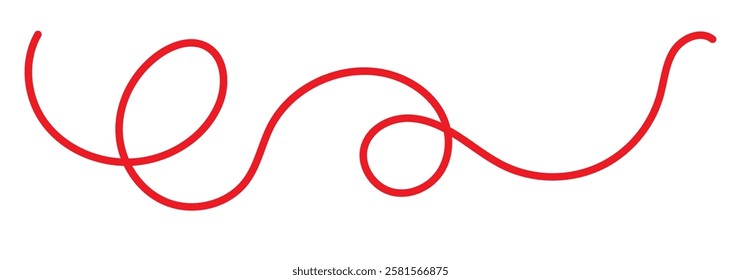 Squiggle Curly Line. Decorative Design Element. eps