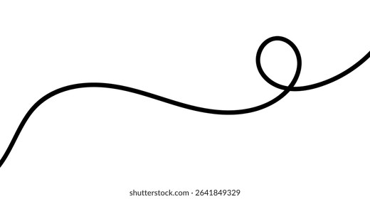 Squiggle Curly Line. Decorative Design Element. vector file illustration.
