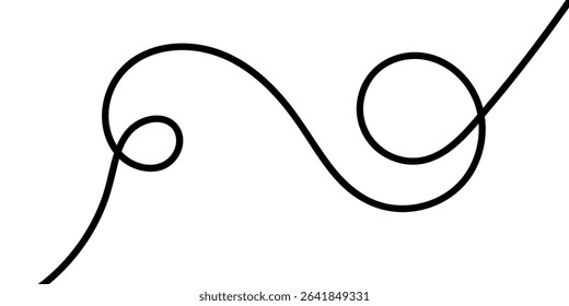 Squiggle Curly Line. Decorative Design Element. vector file illustration.