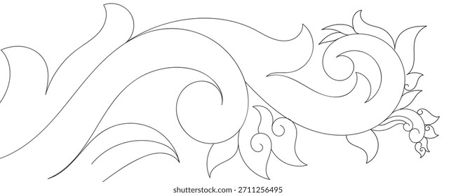 Squiggle Curly Line. Decorative Design Element. vector file illustration.
