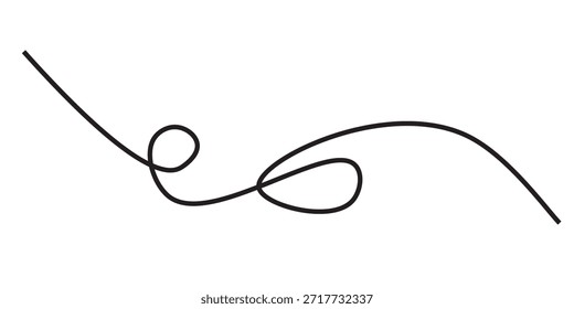 Linha Ondulada Rabiscada. Elemento de design decorativo.