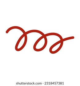 Squiggle Design Element. Hand Drawn Organic Illustration