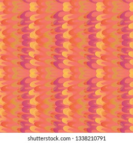 Squiggle Gradient Coral Yellow Pink Green Abstract Geometric Seamless Repeat Vector Pattern