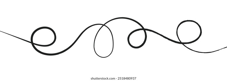 Squiggle line design element. Isolated on white background.Vector illustration.