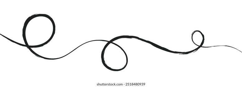 Squiggle line design element. Isolated on white background.Vector illustration.