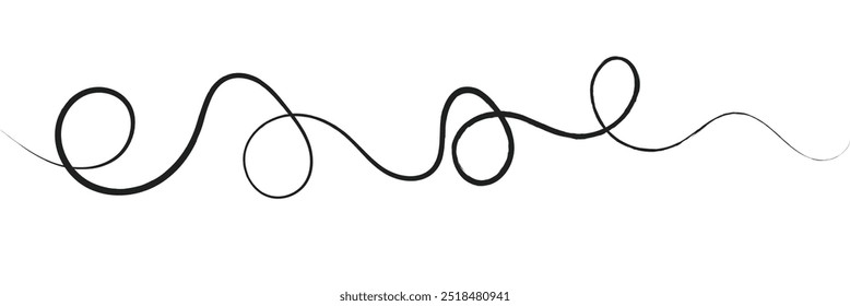 Squiggle line design element. Isolated on white background.Vector illustration.