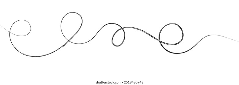 Squiggle line design element. Isolated on white background.Vector illustration.