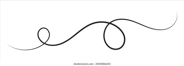 Squiggle line design element. vector file illustration. isolated on white background. EPS 10