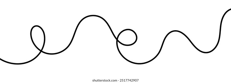 Squiggle line design element. vector file illustration. isolated on white background. EPS 10