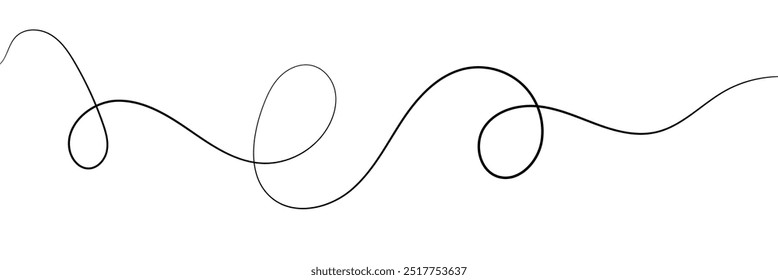 Squiggle line design element. vector file illustration. isolated on white background.