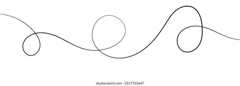 Squiggle line design element. vector file illustration. isolated on white background.