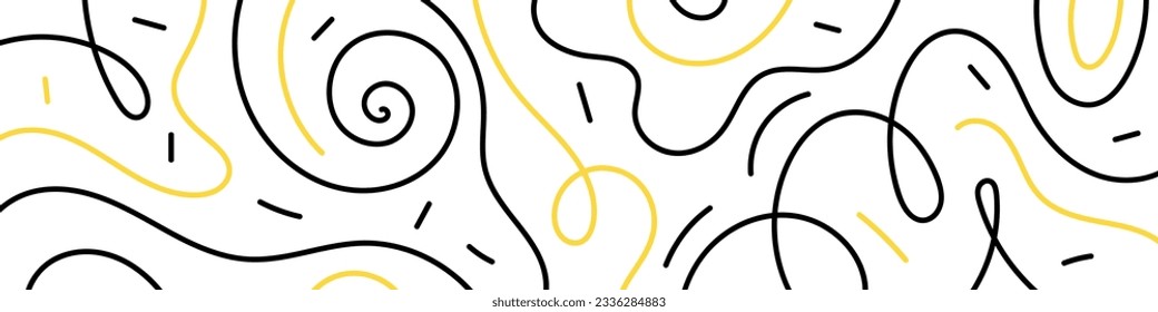 Squiggle pattern memphis. Abstract line and shapes. Fun and colorful children's party pattern. Isolated vector illustrations on white background.