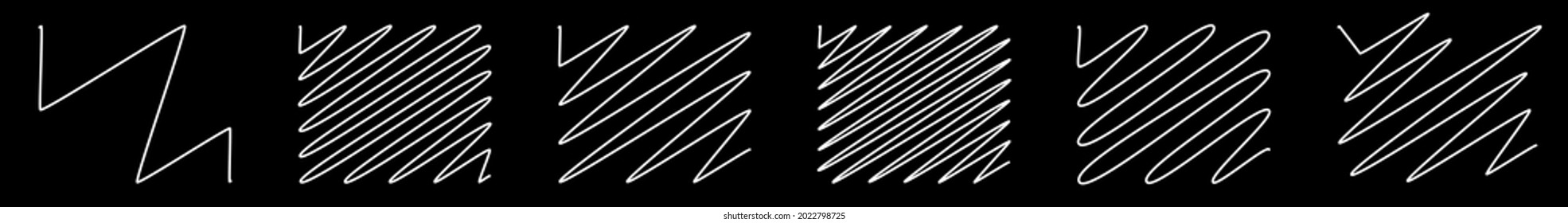 Squiggle, scrawl, curvy lines rectangular element vector illustration