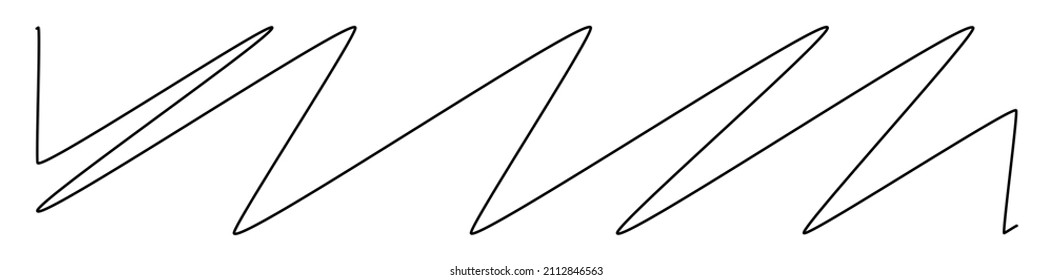 Squiggle, scrawl, curvy lines rectangular element vector illustration