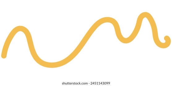 Squiggle shapes. Wavy and swirled brush strokes. Vector illustration