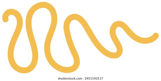 Squiggle shapes. Wavy and swirled brush strokes. Vector illustration