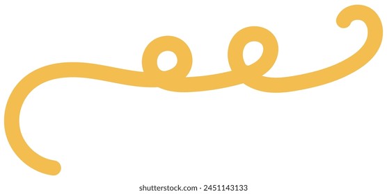 Squiggle shapes. Wavy and swirled brush strokes. Vector illustration