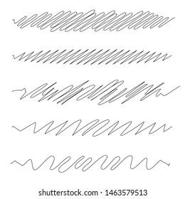 Squiggle / squiggly wavy line stripe set of 5